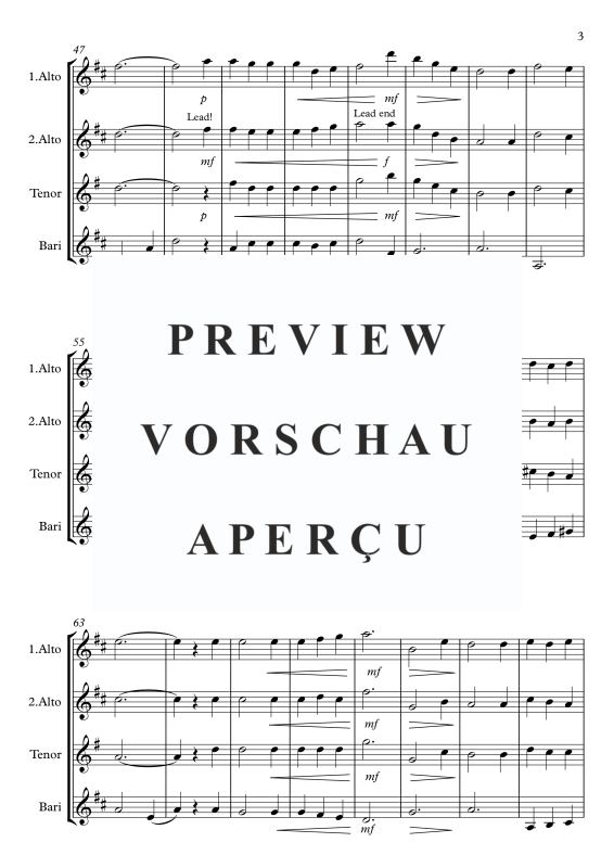 Product gallery: Page 4 of 9 In einem kühlen Grunde, Comedian Harmonists, (Saxophone Quartet AATB)