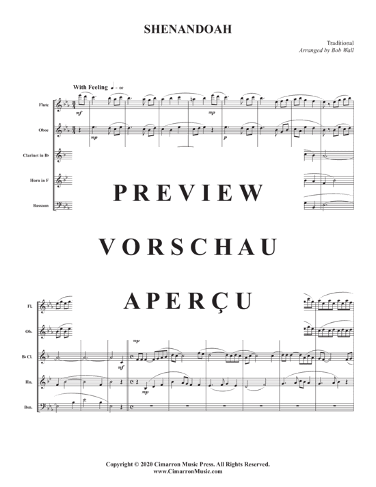 Produktgalerie: Seite 3 von 9 Shenandoah , , (Holzbläser Quintett)