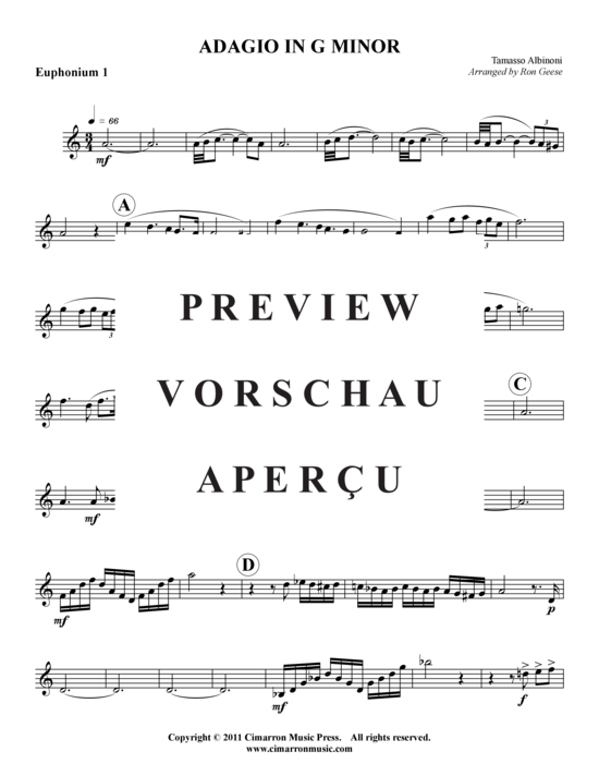 Product gallery: Page 7 of 16 Adagio in G , , (Tuba Quartet: 2x Baritone, 2xTuba)