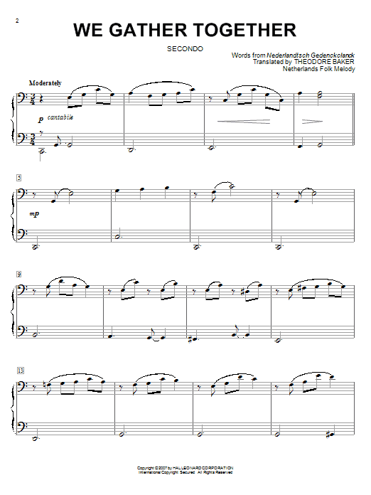 Product picture to: We Gather Together (arr. Larry Moore)