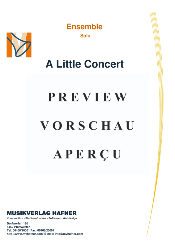 Product gallery: Page 2 of 11 A Little Concert, , (clarinet in Bb and piano)