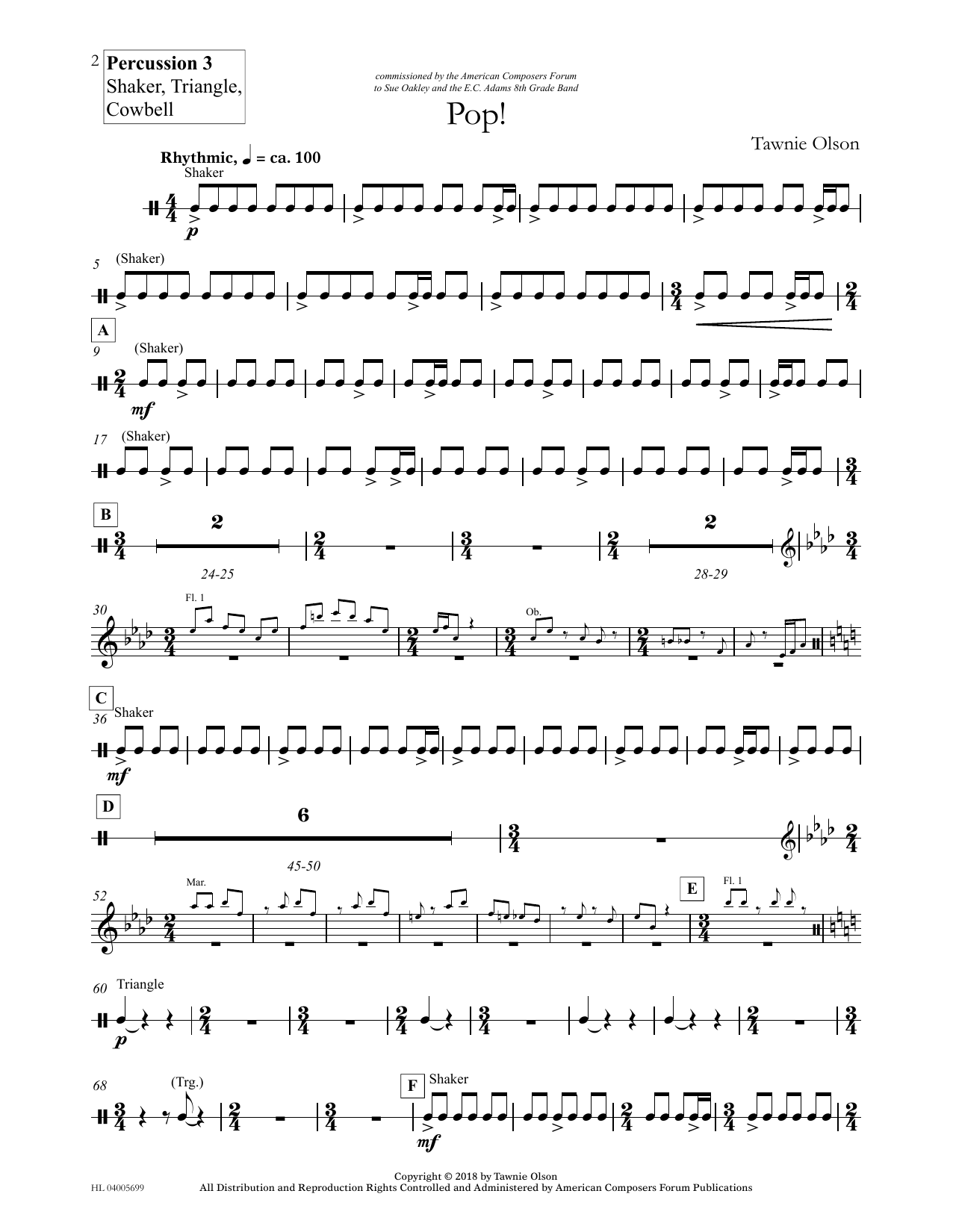 Produktgalerie: Seite 1 von 1 Pop! - Percussion 3 Shaker, Tri, Tawnie Olson, Ensemble