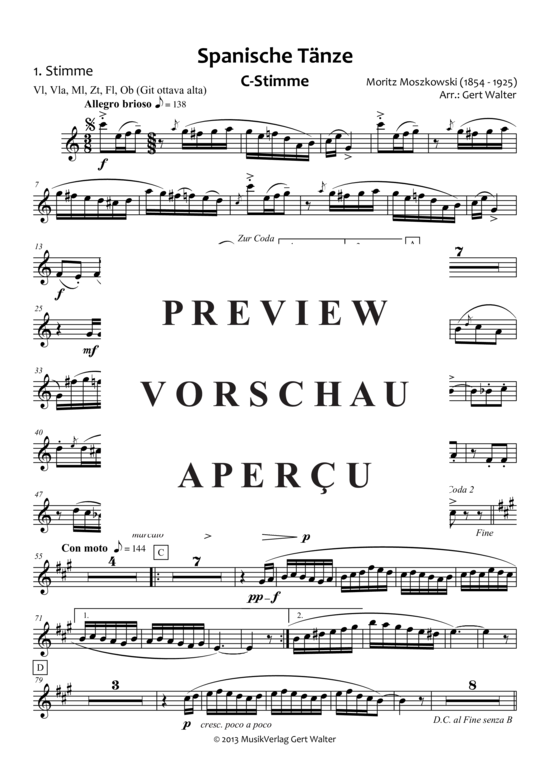 Produktgalerie: Seite 6 von 21 Spanische Tänze Opus 12 , , (Quintett flexible Besetzung)