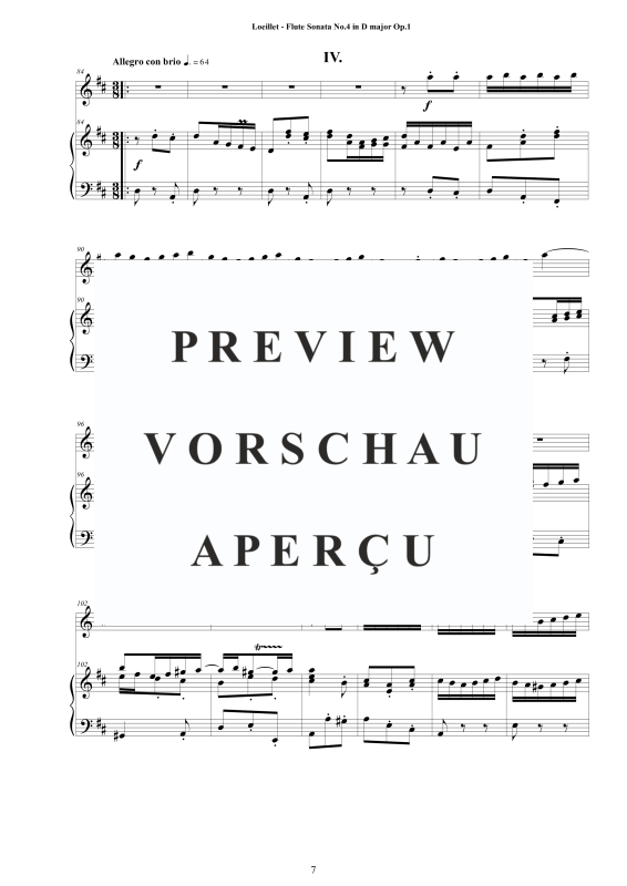 Product gallery: Page 8 of 11 Flute Sonata No.4 in D major Op.1, , Two Flutes and Harpsichord