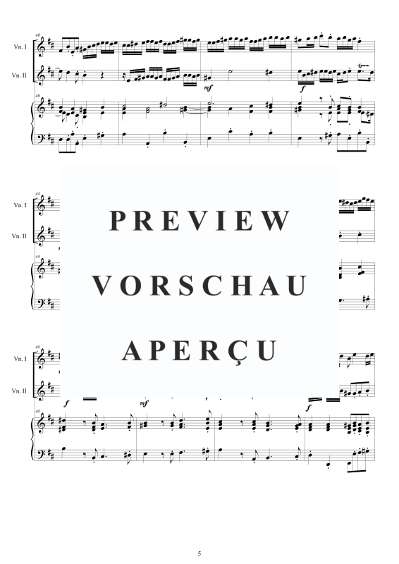 Produktgalerie: Seite 6 von 11 Trio Sonata No.3 in D-Dur Op.1, , 2 Violinen und Cembalo
