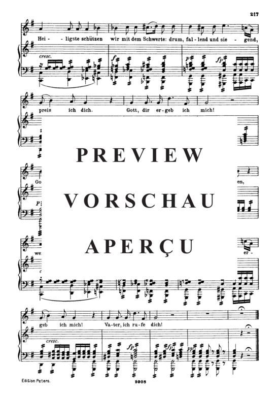 Product gallery: Page 5 of 5 Gebet wâhrend der Schlacht D.171, , High Voice and Piano