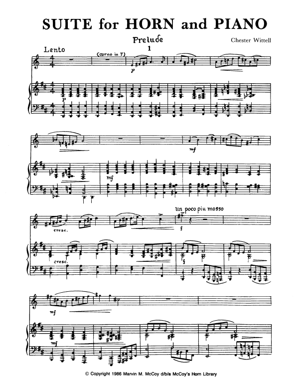 Produktgalerie: Seite 1 von 11 Suite, , Horn in F und Klavier