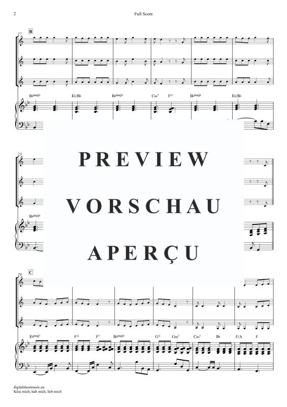 Produktgalerie: Seite 3 von 11 Küss Mich, Halt Mich, Lieb Mich, Egli, Beatrice, (Trompeten Trio + Klavier)