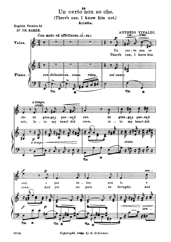 gallery: Un certo non so che, Parisotti, Alessandro, Medium Voice and Piano