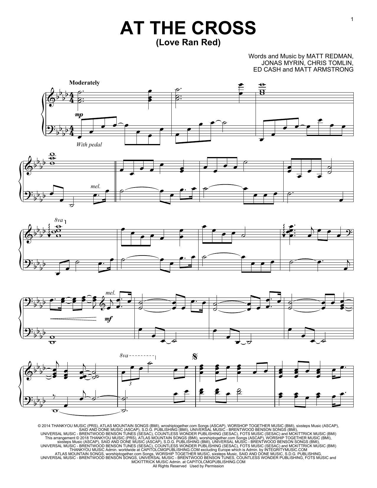 Produktgalerie: Seite 1 von 1 At The Cross (Love Ran Red), Chris Tomlin, Klavier
