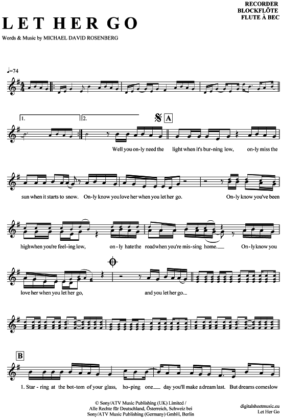 Product picture to: Let her go Passenger