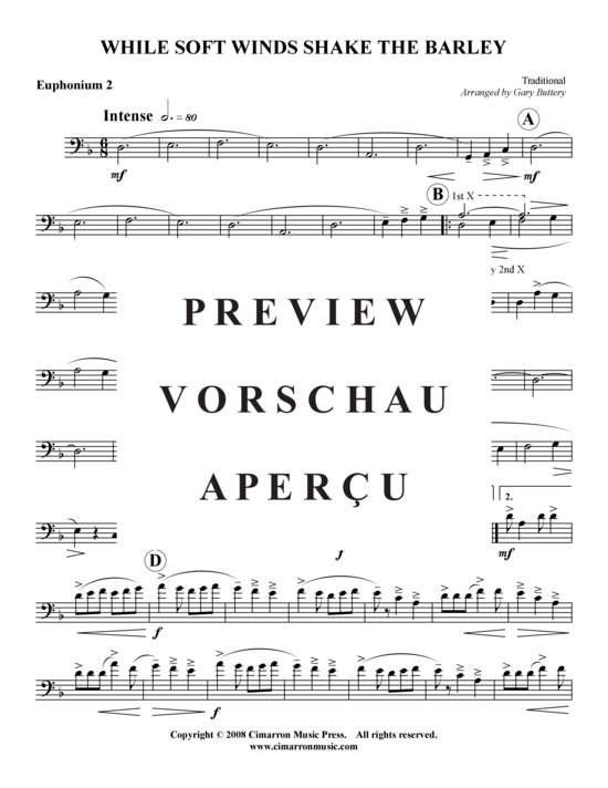 Product gallery: Page 10 of 17 While Soft Winds Shake the Barley , , (Tuba Quartet: 2x Baritone, 2xTuba)