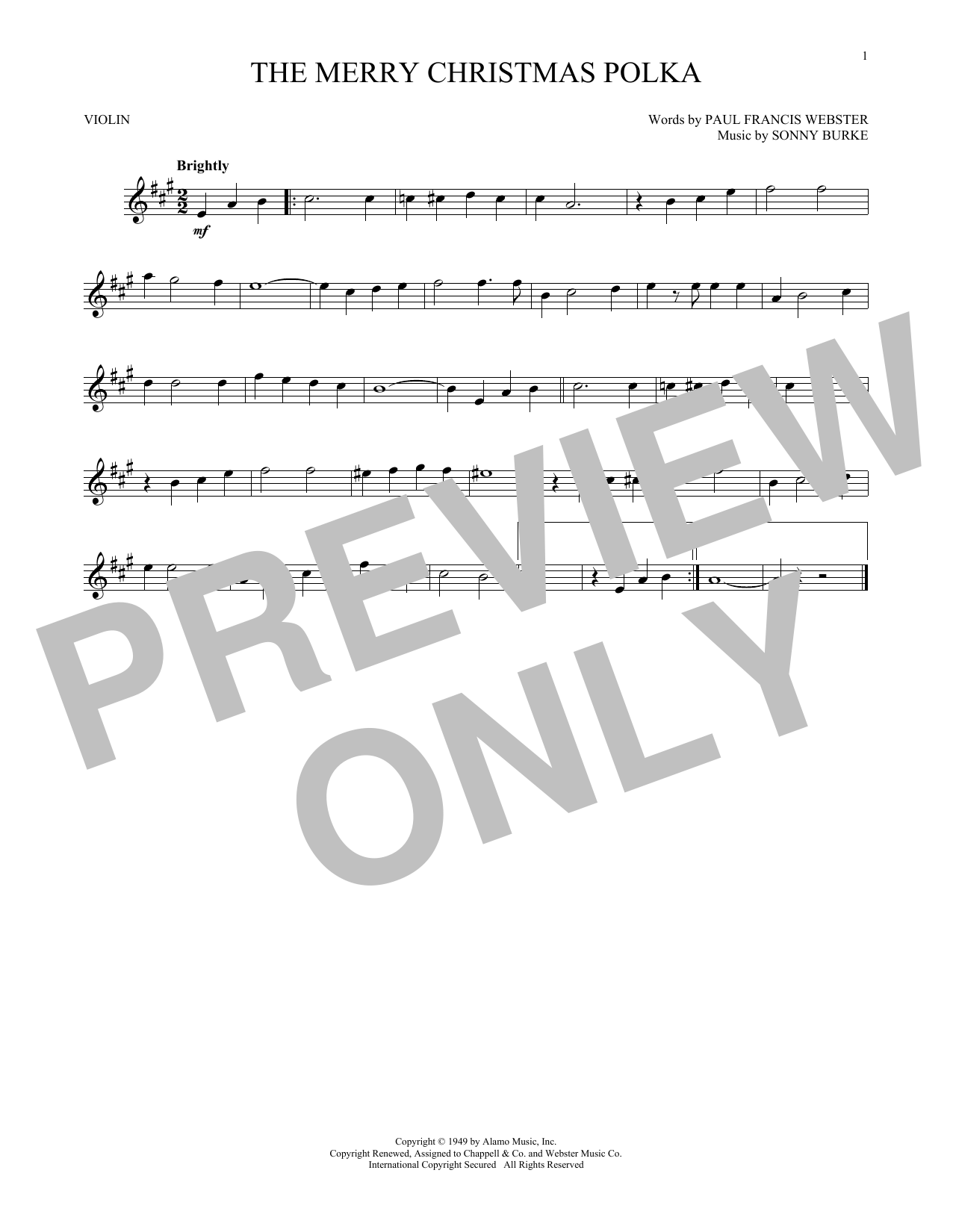 Product gallery: Page 1 of 1 The Merry Christmas Polka, Sonny Burke