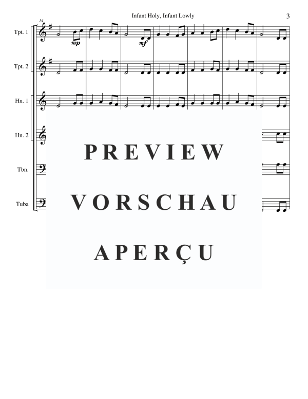 Produktgalerie: Seite 5 von 11 Infant Holy, Infant Lowly, , BlechblÀser Sextett