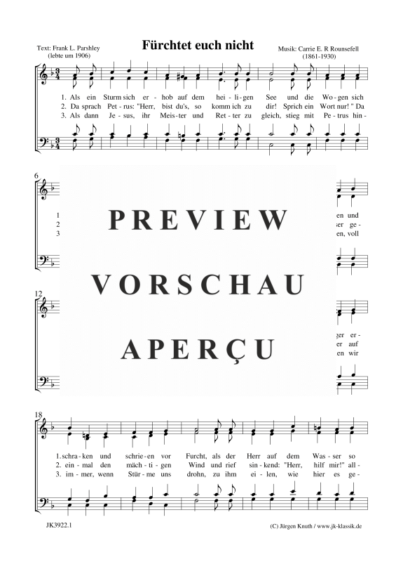 gallery: Fürchtet euch nicht, , (Gemischter Chor)