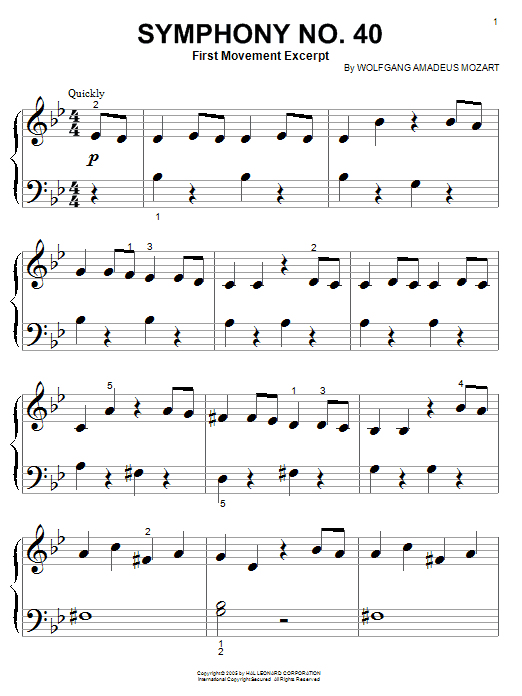 Product picture to: Symphony No. 40 in G Minor, First Movement Excerpt