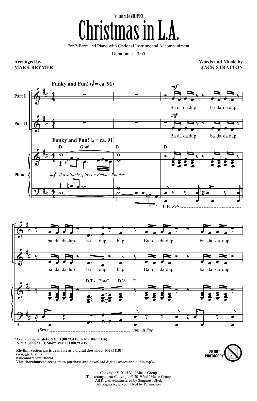 Product picture to: Christmas In L.A. (arr. Mark Brymer)