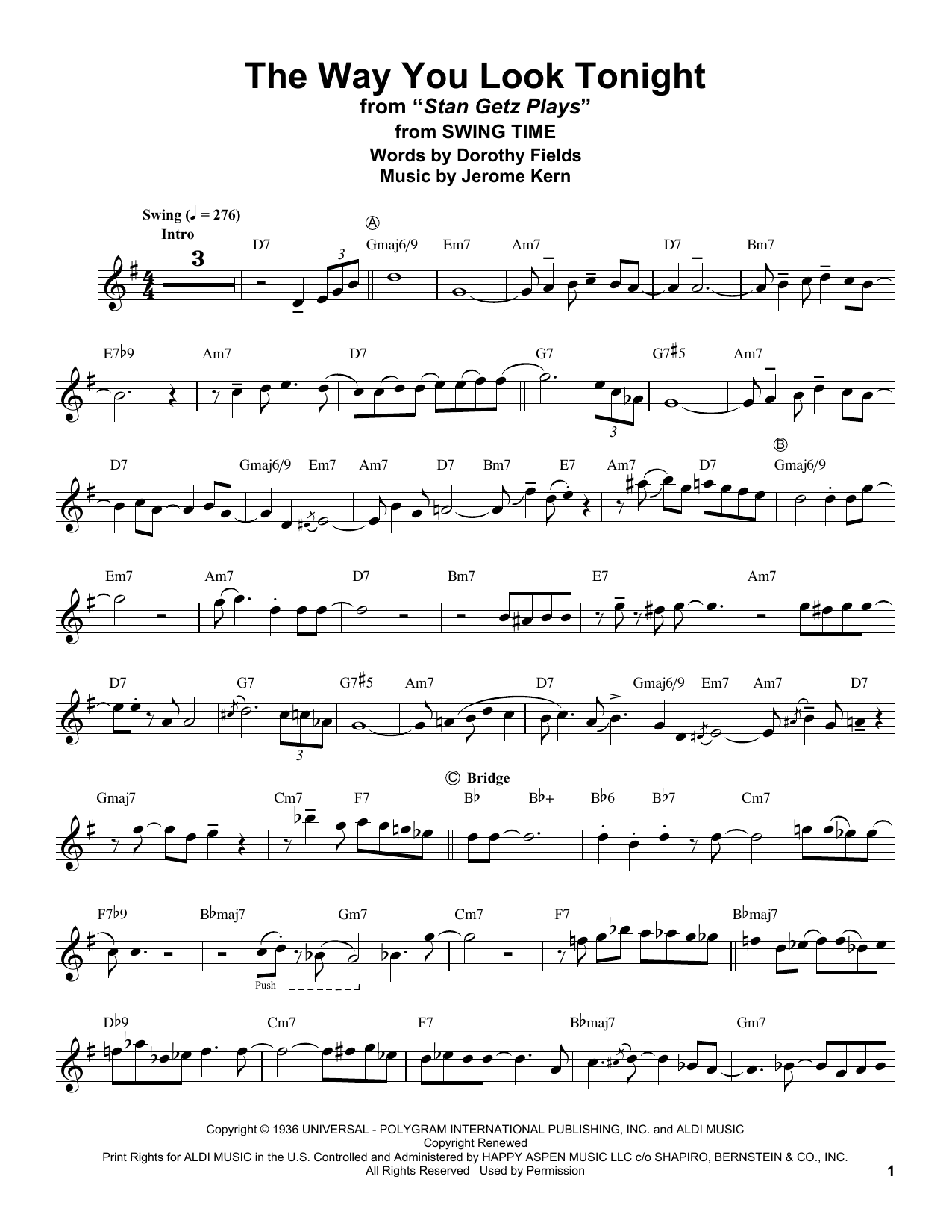 Product gallery: Page 1 of 1 The Way You Look Tonight, Stan Getz