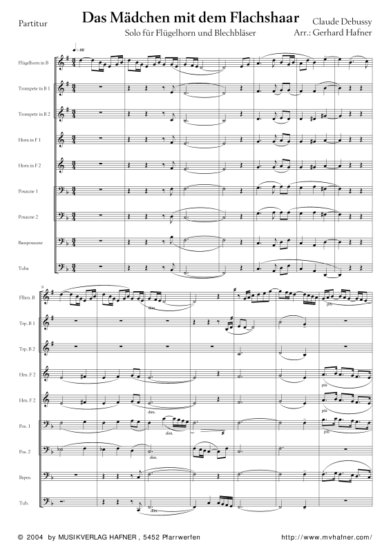 Product gallery: Page 1 of 11 Das Mädchen mit dem Flachshaar, , (Brass Ensemble)