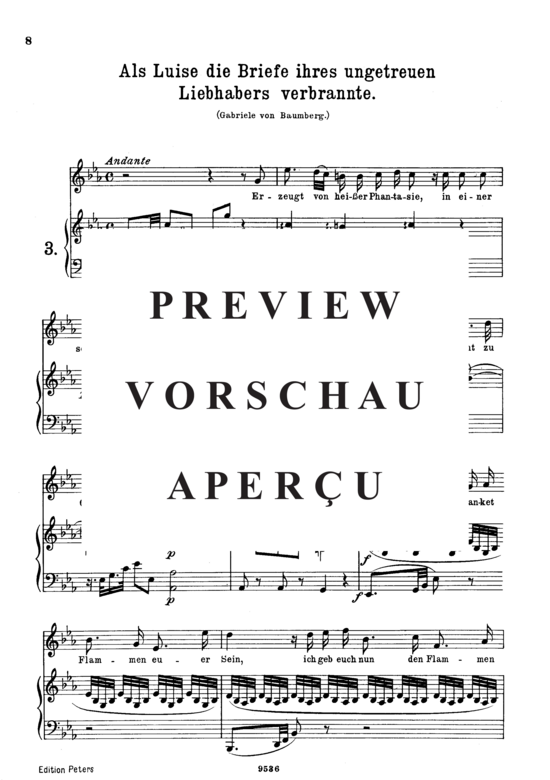 gallery: Als Luise die Briefe K.520 , , (Gesang hoch + Klavier)