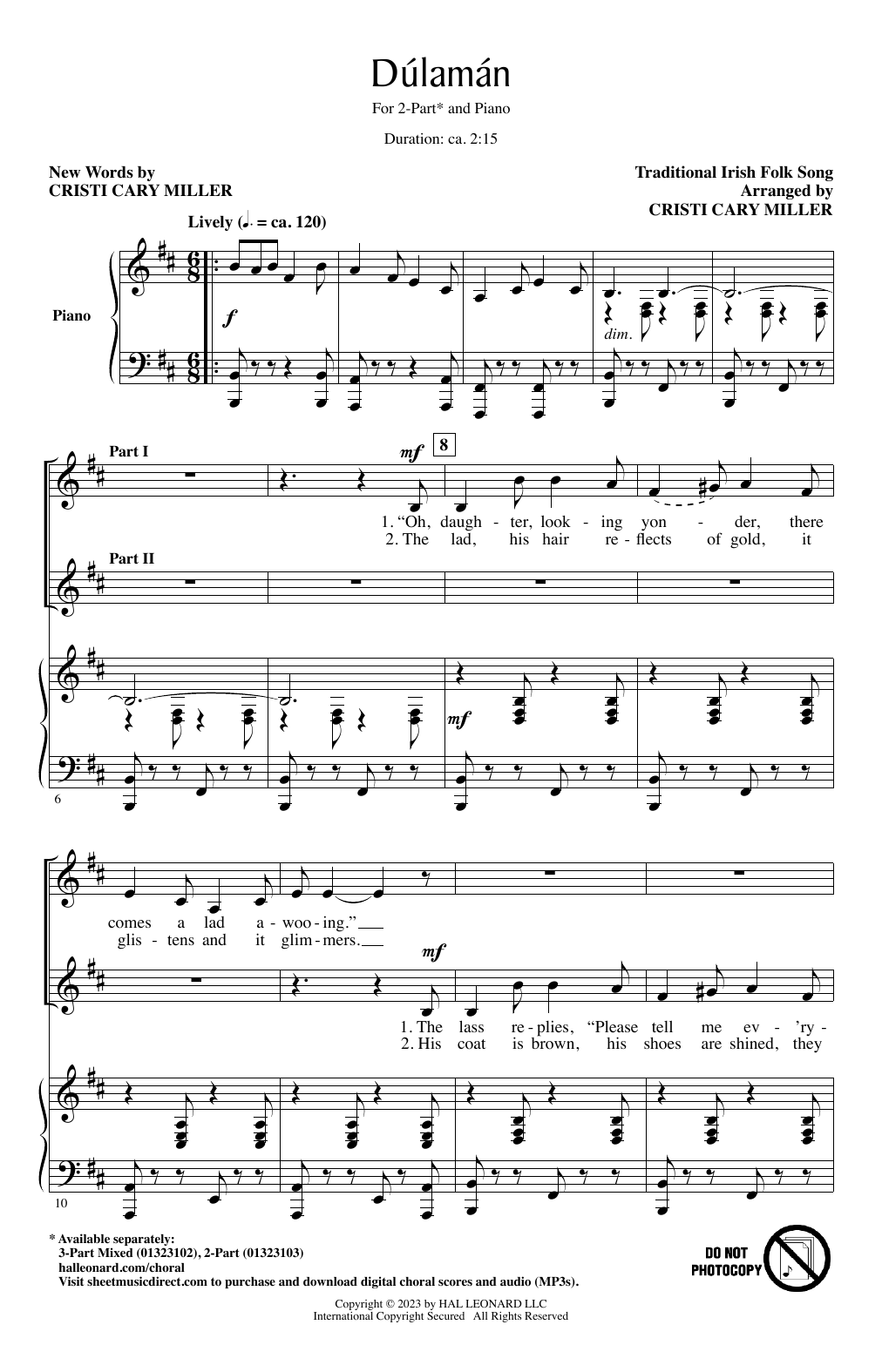 Produktbild zu: Dúlamán (arr. Cristi Cary Miller)
