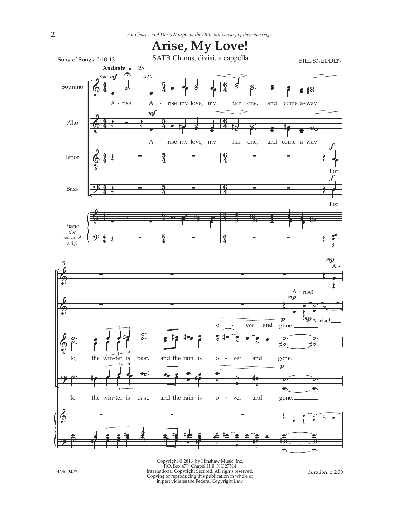 Produktgalerie: Seite 1 von 1 Arise, My Love, Bill Snedden, Chor