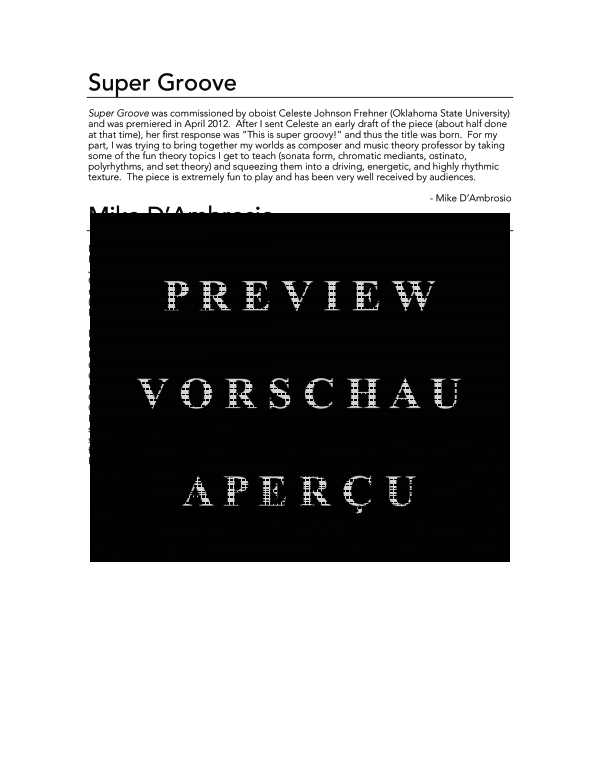 Produktgalerie: Seite 4 von 11 Super Groove, , (Oboe und Klavier)