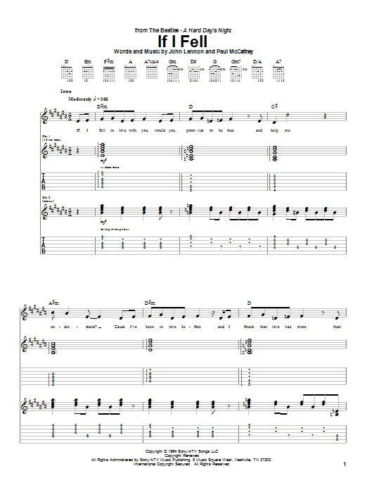 Product gallery: Page 1 of 1 If I Fell, The Beatles