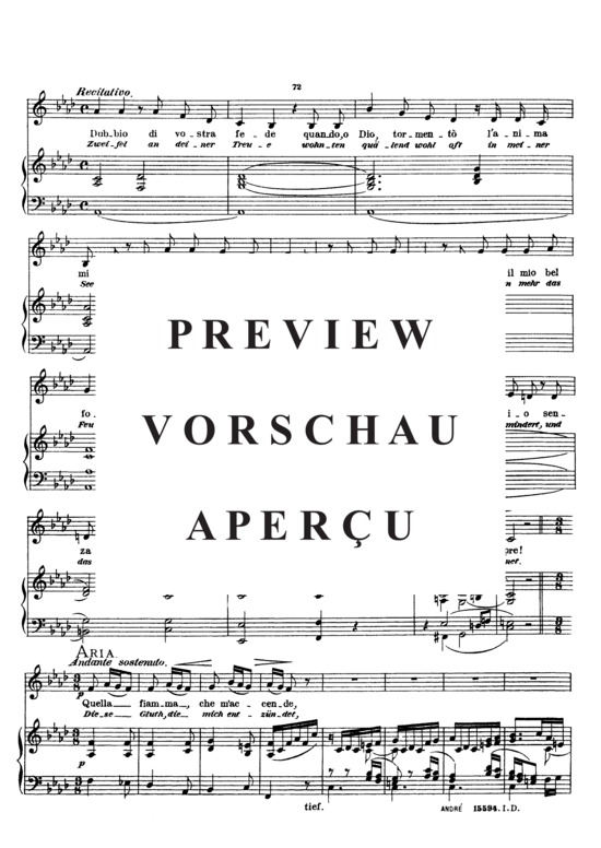 Product gallery: Page 5 of 8 Dopo tante e tante pene, Sieber Ferdinand, Low Voice and Piano