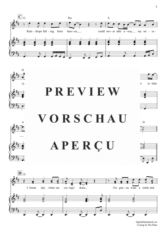 Product gallery: Page 4 of 7 Crying In The Rain , A-Ha, Voice with Piano Accompaniment