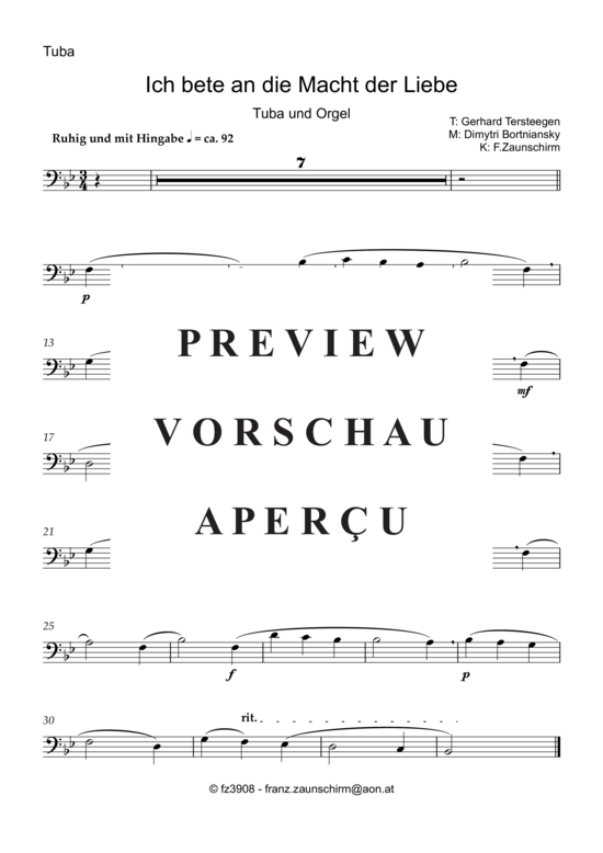 Product gallery: Page 4 of 6 Ich bete an die Macht der Liebe , , (tuba + organ)