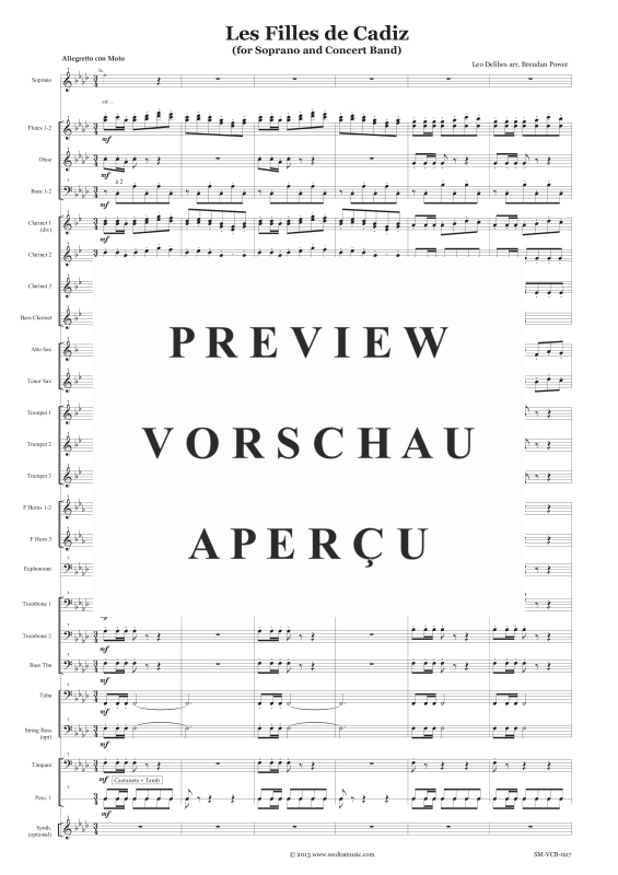 Produktgalerie: Seite 4 von 11 Les Filles de Cadiz, , Sopran Solo und Concert Band