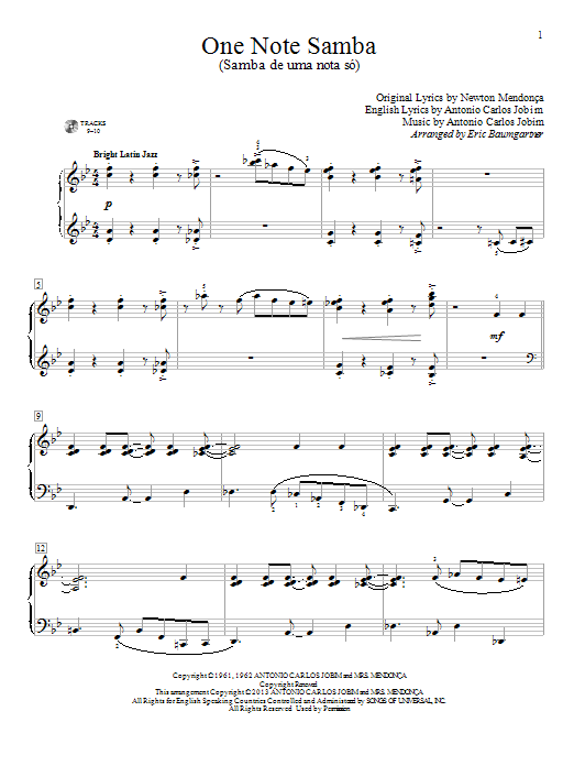 Product picture to: One Note Samba (Samba De Uma Nota So)