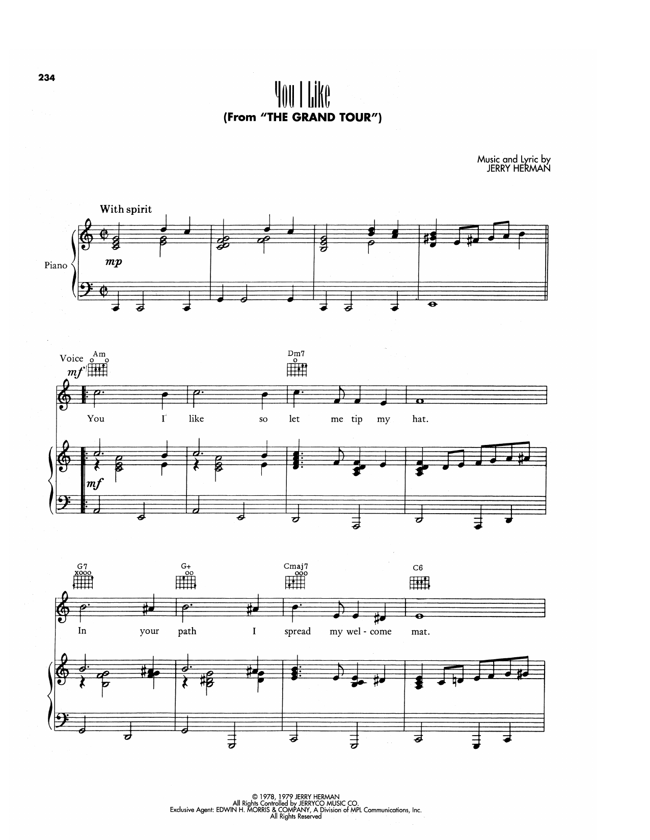 Produktgalerie: Seite 1 von 1 You I Like (from The Grand Tour), Jerry Herman, Gesang, Gitarre, Klavier