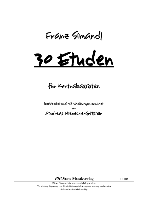 Produktbild zu: 30 EtudenFranz Simandl