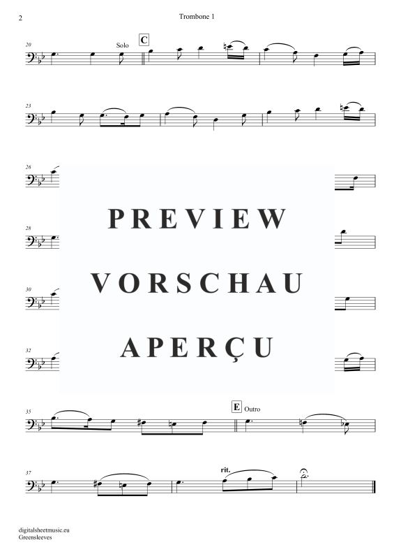 Produktgalerie: Seite 6 von 11 Greensleeves, Simoni, Edward, (Posaunen Trio + Klavier)