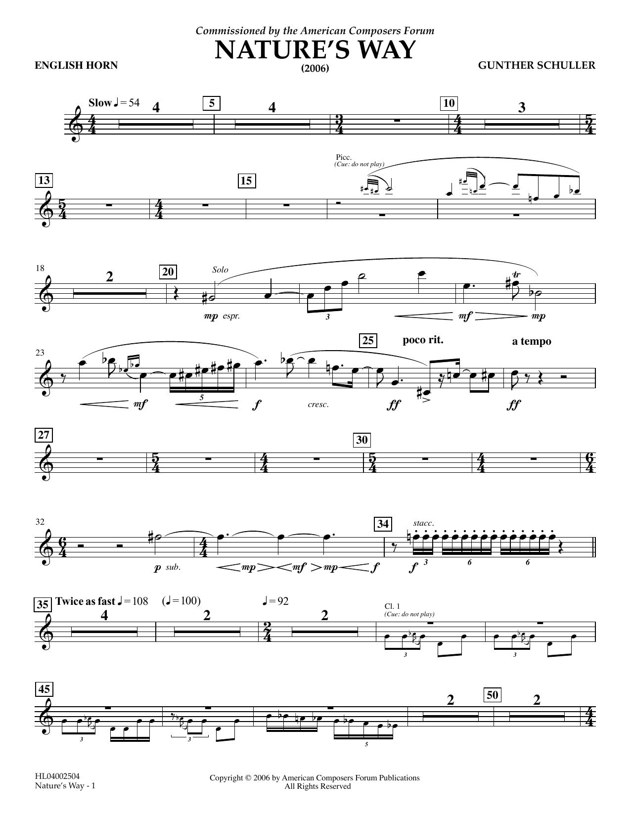 Product picture to: Nature's Way - English Horn