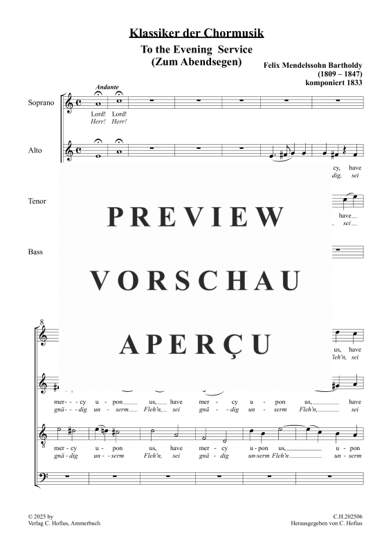Produktgalerie: Seite 2 von 4 To the Evening Service - Zum Abendsegen (Klassiker der Chormusik), , Gemischter Chor