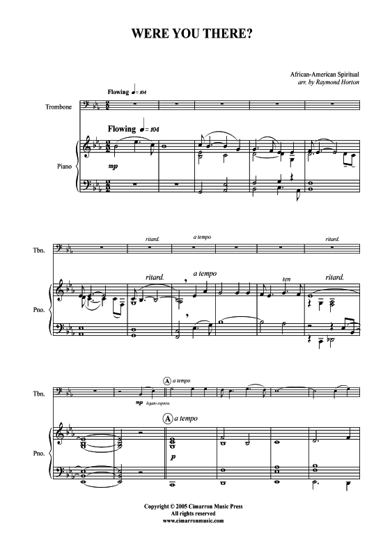 Product picture to: Were You There Traditional