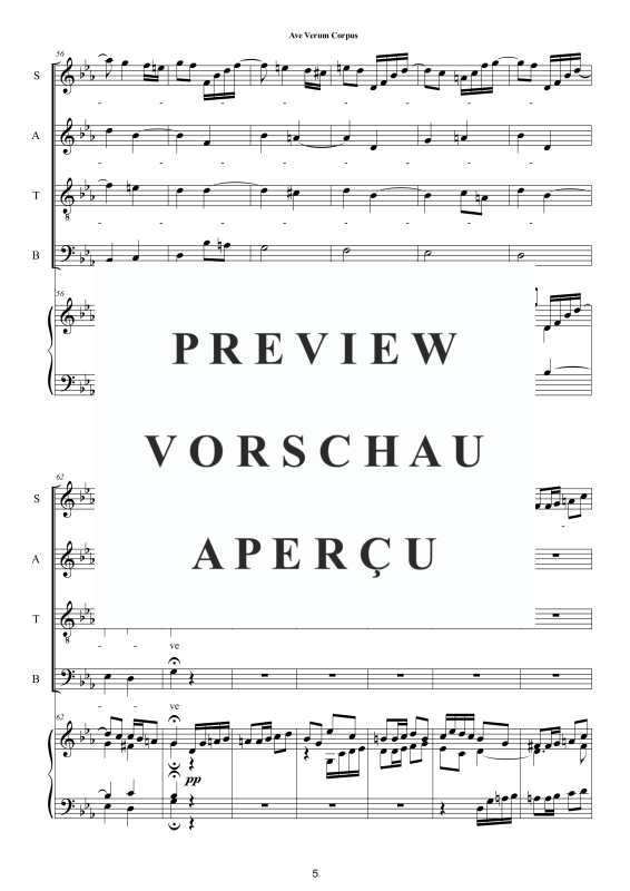 Produktgalerie: Seite 6 von 11 Ave verum corpus, , Sopran, Gemischter Chor und Orgel