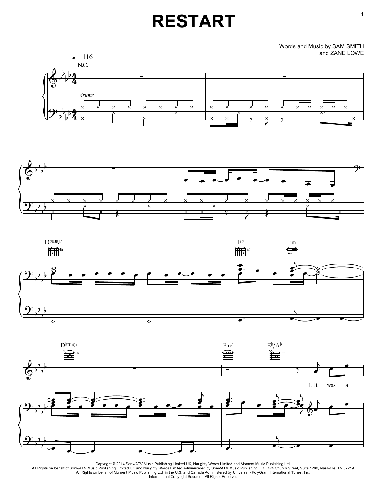 Produktbild zu:  Restart - Sam Smith