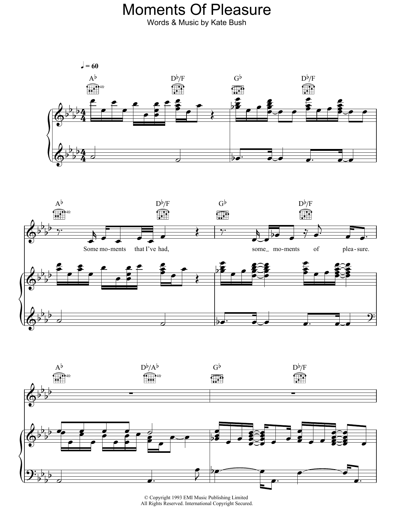 Produktgalerie: Seite 1 von 1 Moments Of Pleasure, Kate Bush, Gesang, Gitarre, Klavier