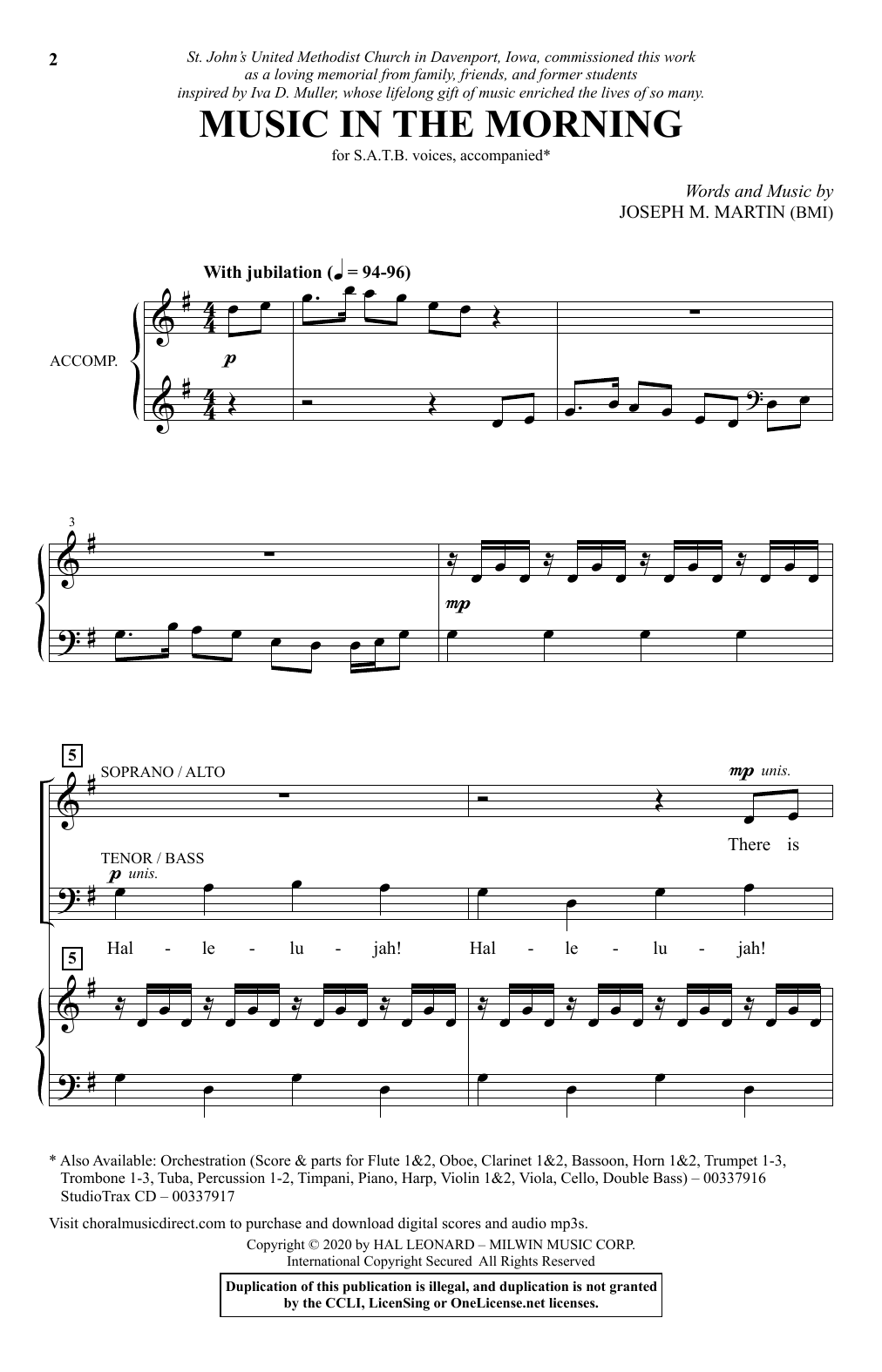 Produktbild zu: Music In The Morning