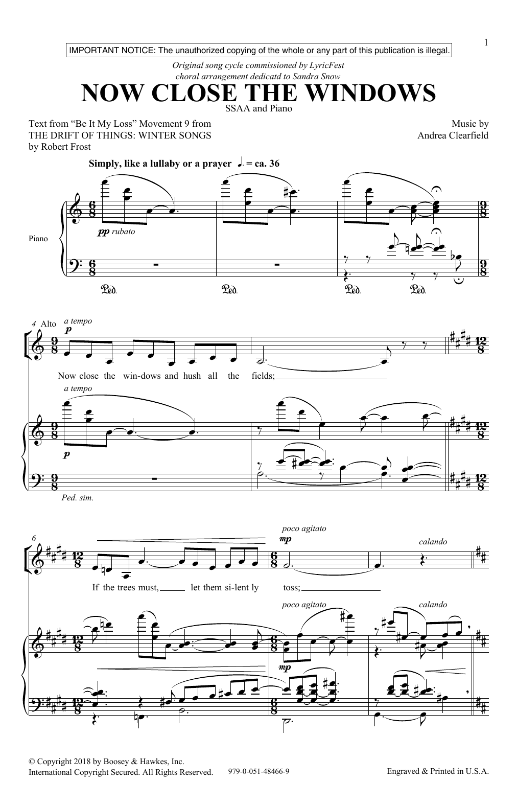 Produktgalerie: Seite 1 von 1 Now Close The Windows, Andrea Clearfield, Chor