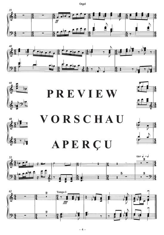 Produktgalerie: Seite 6 von 7 Concertino , , (Blechbläserquintett + Orgel) Orgel-Stimme