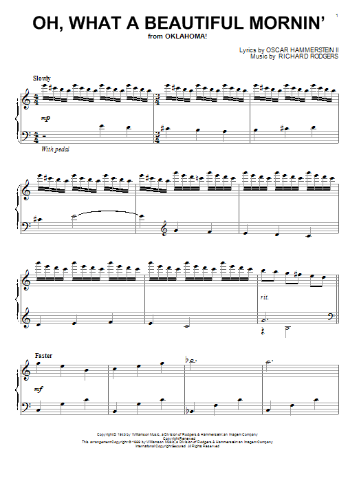 Product gallery: Page 1 of 1 Oh, What A Beautiful Mornin' (from Oklahoma!), Rodgers & Hammerstein
