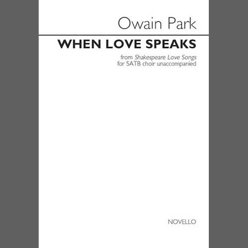 cover: When Love Speaks, Owain Park, Chor
