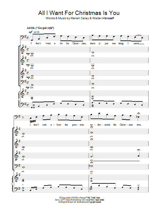 Produktbild zu: All I Want For Christmas Is You (arr. Matthew O'Donovan)