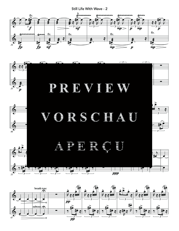 Product gallery: Page 7 of 11 Still Life with Wave, , (woodwind duet flute and alto saxophone)