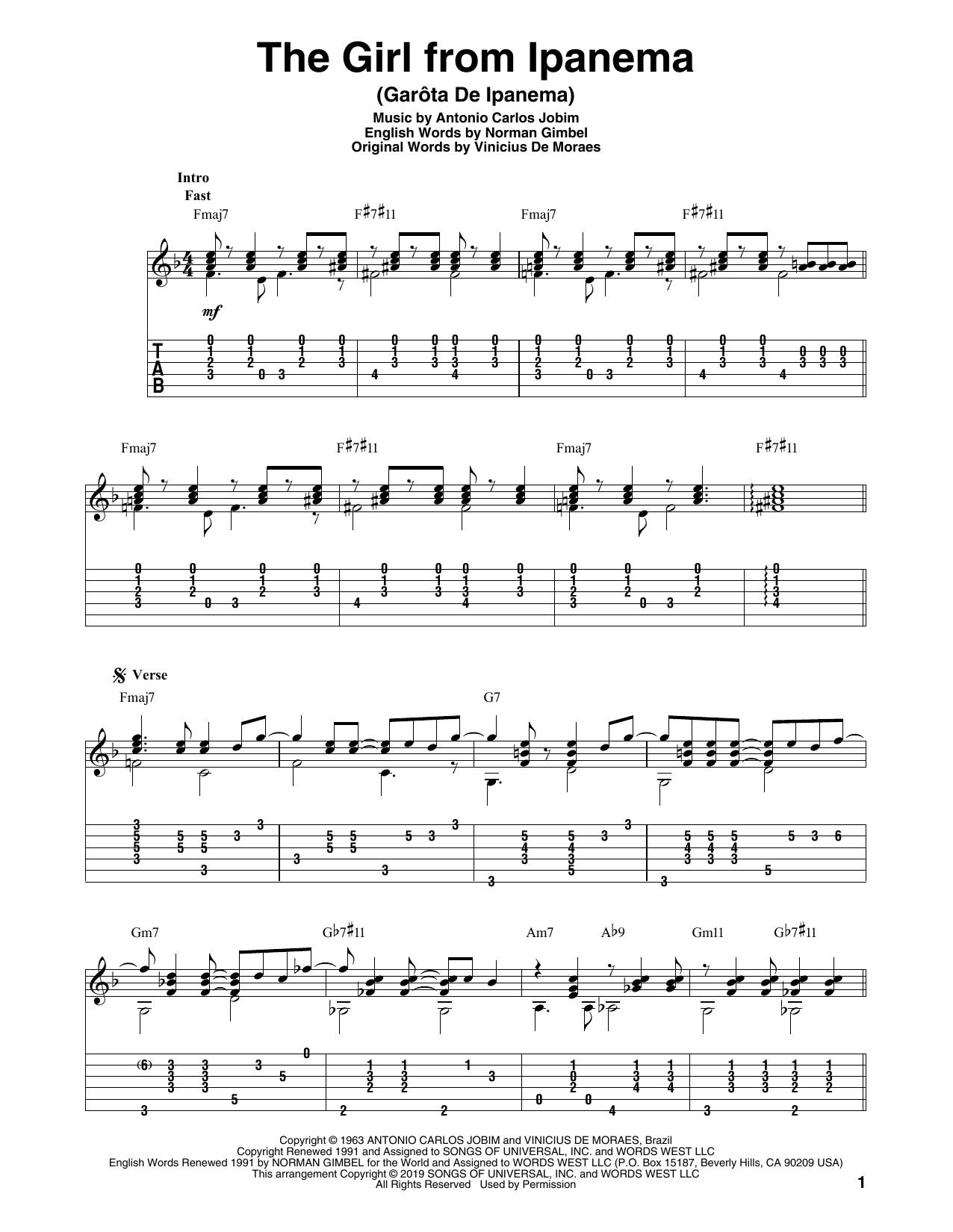 Product picture to: The Girl From Ipanema (Garota De Ipanema) (arr. Bill LaFleur)